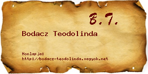 Bodacz Teodolinda névjegykártya